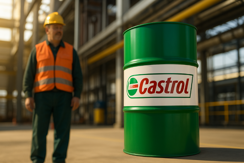 Factory Image with Castrol Barrel